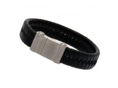 Leicester City náramek Single Plait Leather Bracelet