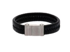 Leicester City náramek Single Plait Leather Bracelet