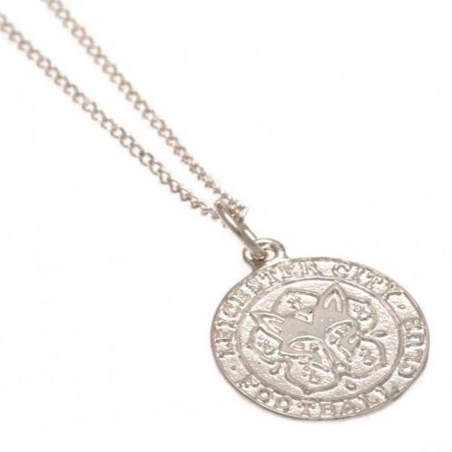 Leicester City řetízek na krk s&nbsp;přívěškem Sterling Silver Pendant & Chain
