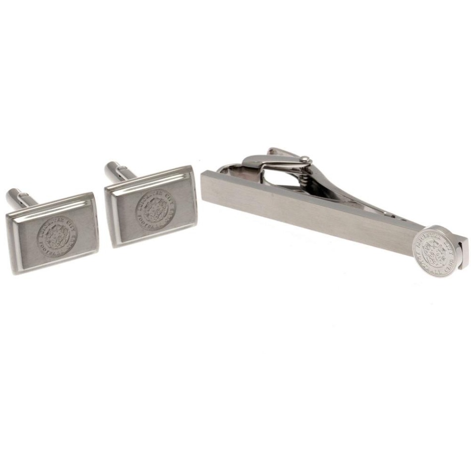 Leicester City set kravata a&nbsp;manžetové knoflíčky Tie Slide & Cufflink Set - Leicester City klíčenky, náramky, šperky