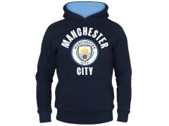 Manchester City dětská mikina s kapucí Hoody navy