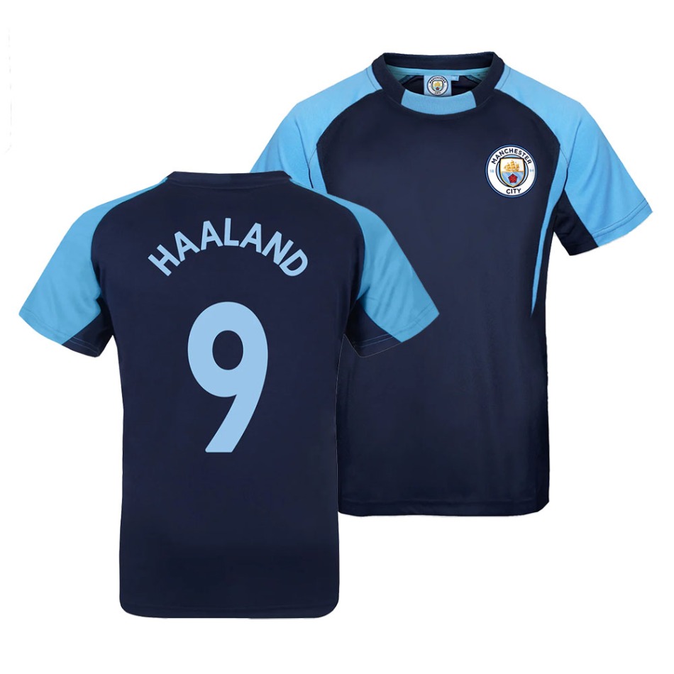 Manchester City dětský fotbalový dres Navy Haaland - Manchester City dětské oblečení