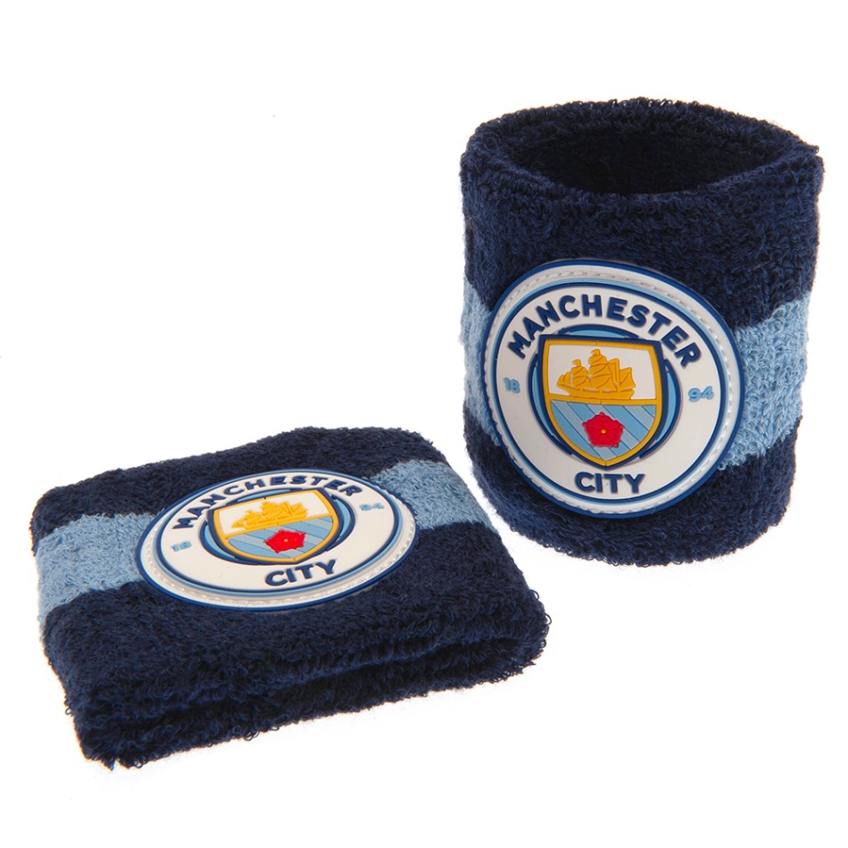 Manchester City potítka 2 soft cotton sweatbands - Manchester City fotbalové vybavení