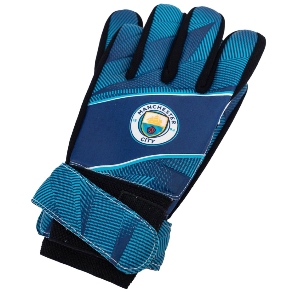 Manchester City dětské brankářské rukavice Fuse Goalkeeper Gloves Kids 67-73mm palm width - Manchester City fotbalové vybavení