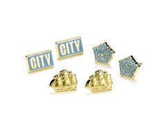 Manchester City sada náušnic three unique designs