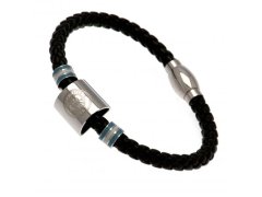 Manchester City kožený náramek Colour Ring Leather Bracelet