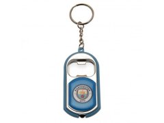 Manchester City přívěšek s otvírakem Key Ring Torch Bottle Opener
