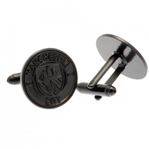 Manchester City manžetové knoflíčky Black IP Cufflinks - Manchester City klíčenky, náramky, šperky