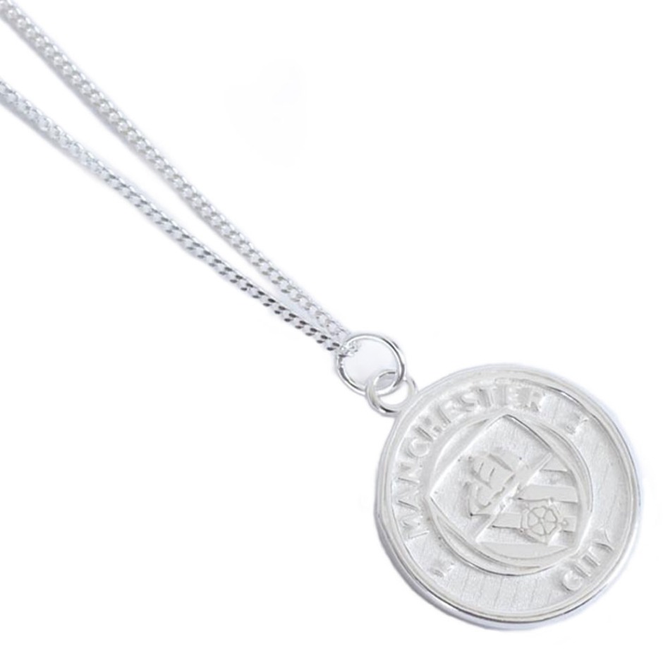 Manchester City řetízek na krk s&nbsp;přívěškem Sterling Silver - Manchester City klíčenky, náramky, šperky