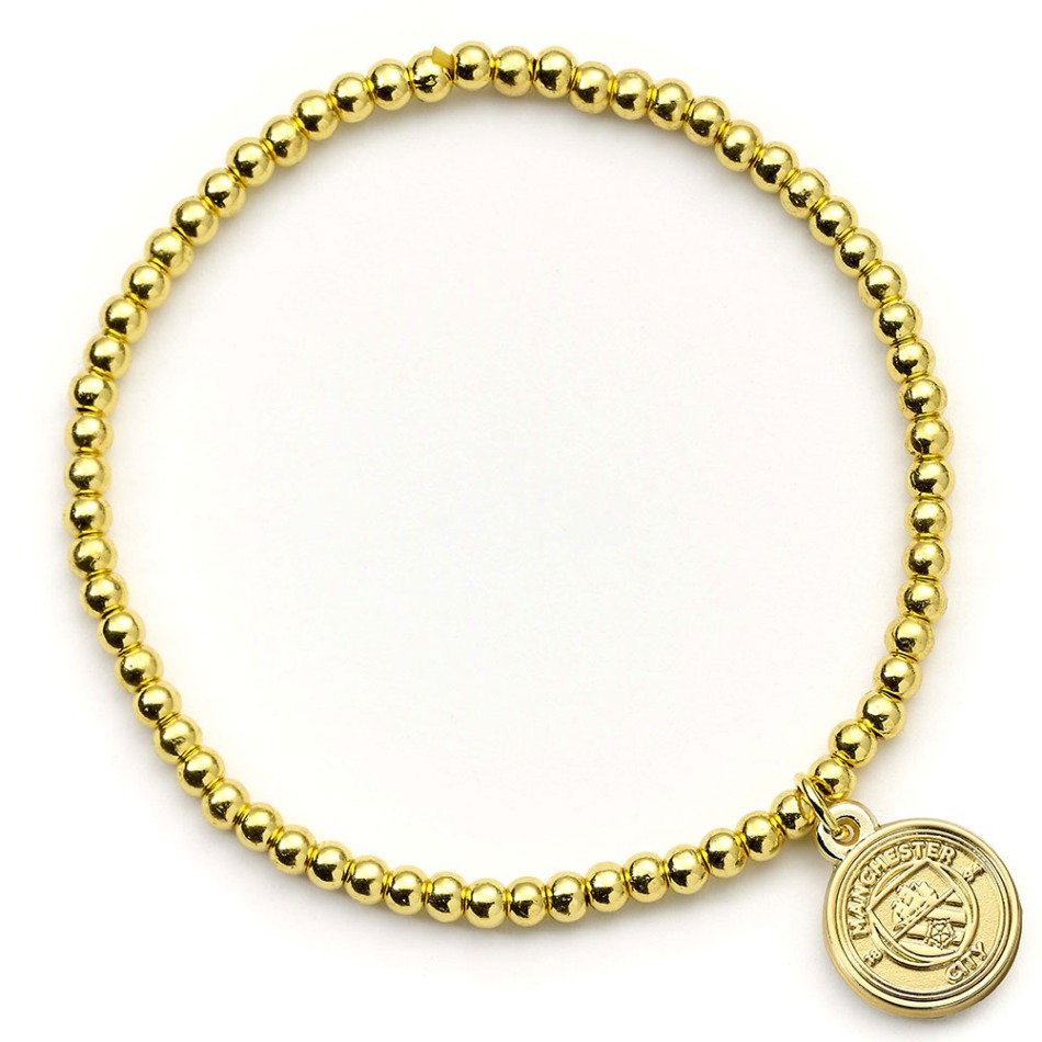 Manchester City náramek Gold Finish Bead