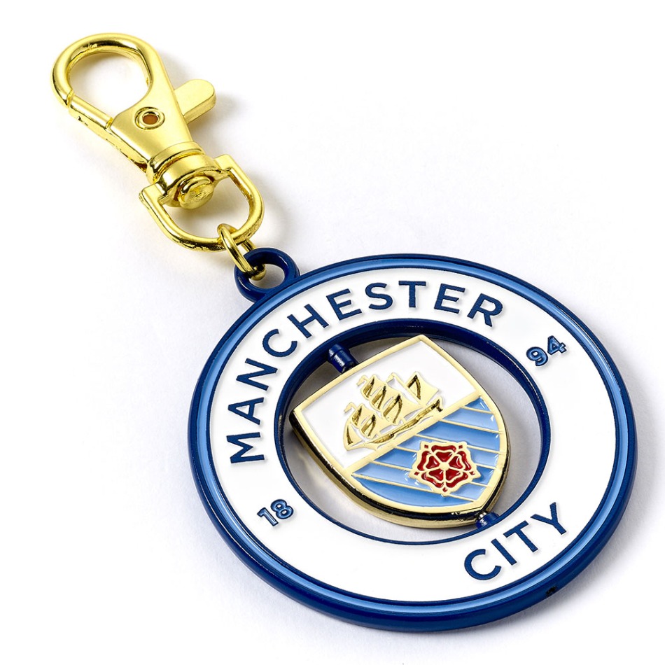 Manchester City přívěšek na tašku Spinning - Manchester City klíčenky, náramky, šperky
