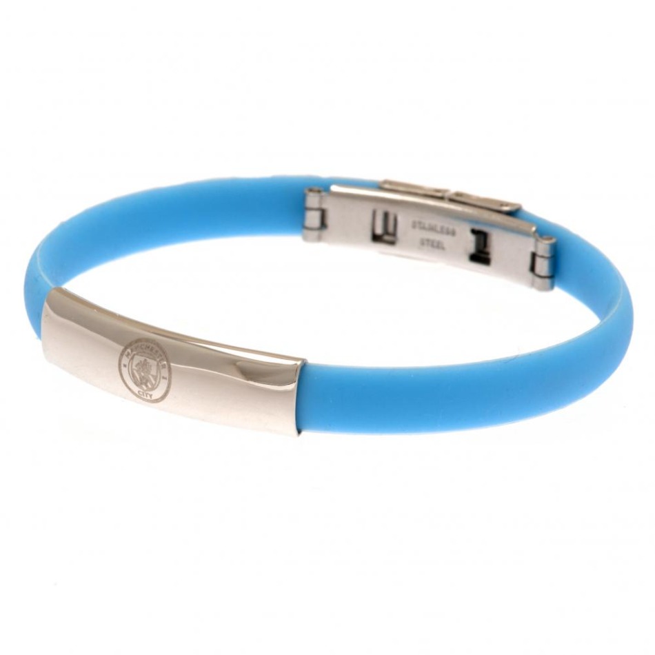 Manchester City silikonový náramek Colour Silicone Bracelet - Manchester City klíčenky, náramky, šperky