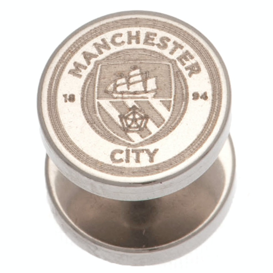 Manchester City náušnice Stainless Steel Stud Earring - Manchester City klíčenky, náramky, šperky