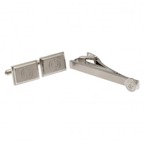 Manchester City set kravatová spona a manžetové knoflíčky Tie Slide & Cufflink Set