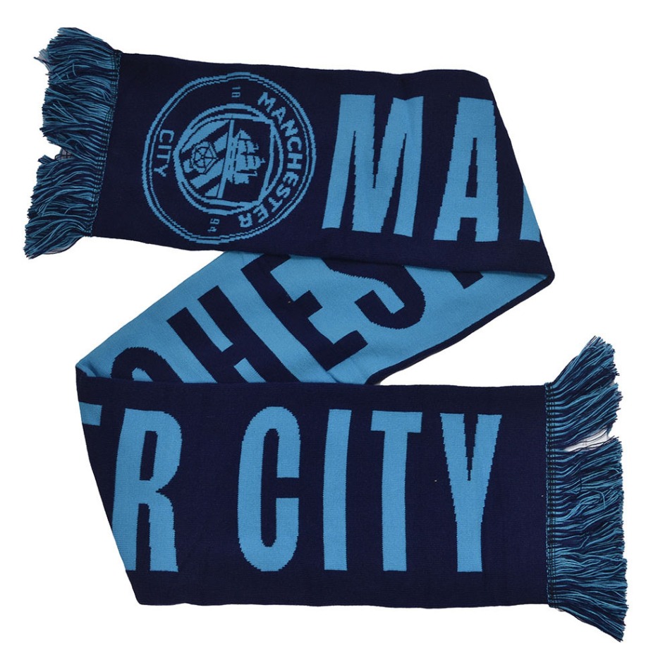 Manchester City zimní šála Wordmark - Manchester City kšiltovky, čepice, rukavice