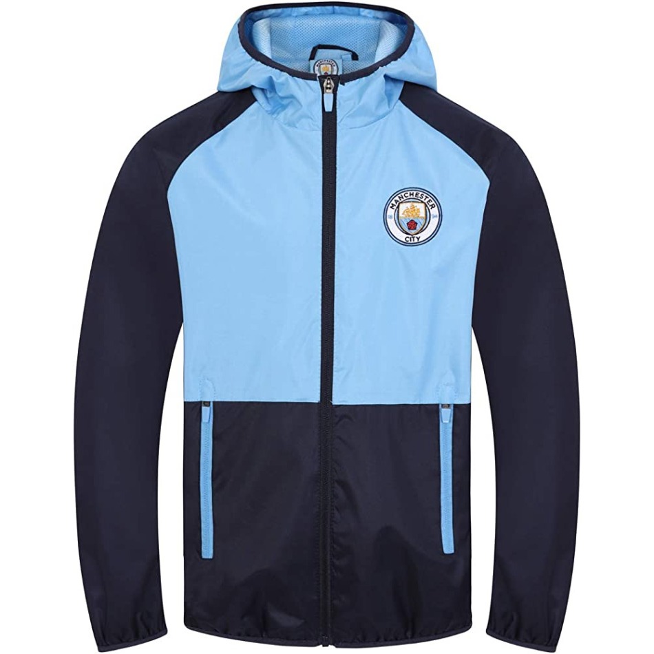 Manchester City pánská bunda s kapucí Shower navy