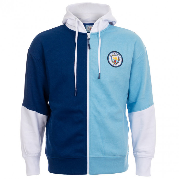 Manchester City pánská mikina s&nbsp;kapucí No2 zip half - Manchester City mikiny, bundy