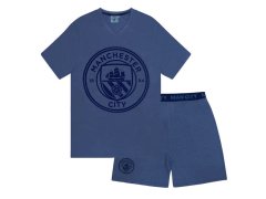 Manchester City pánské pyžamo Short Blue Marl