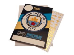 Manchester City narozeninové přání se samolepkami Hope you have a brilliant day