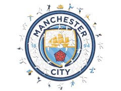 Manchester City dřevěné puzzle Crest 150 pcs