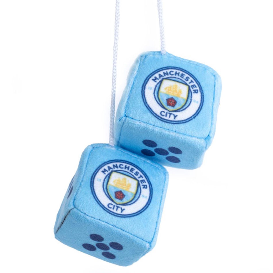 Manchester City kostky do auta blue and white dice - Manchester City ostatní suvenýry