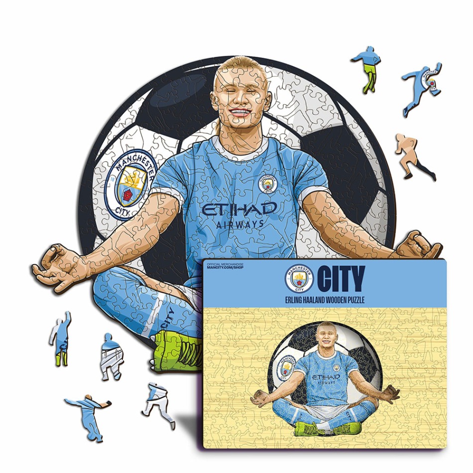 Manchester City dřevěné puzzle Haaland NEW 270 ks