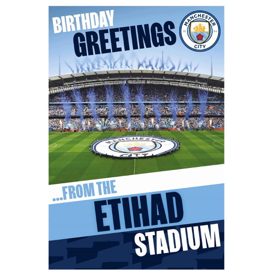 Manchester City narozeninové přání Pop-Up Birthday Card