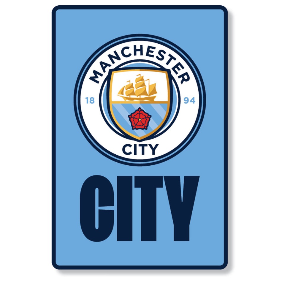 Manchester City FC Portrait LED Crest Sign - Manchester City ostatní suvenýry