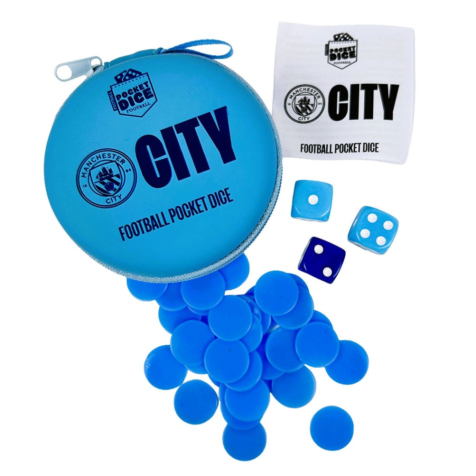 Manchester City stolní hra kostky Pocket Dice Game - Manchester City ostatní suvenýry