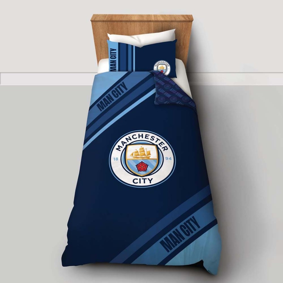 Manchester City povlečení na jednu postel Dark Rayz - Manchester City povlečení, ručníky, deky