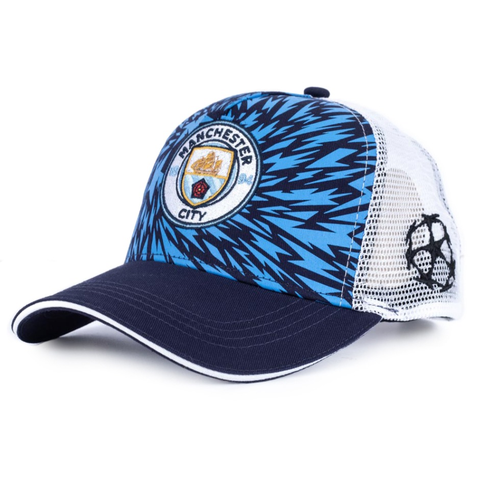 Manchester City čepice baseballová kšiltovka UCL Trucker - Manchester City šály, čepice, rukavice