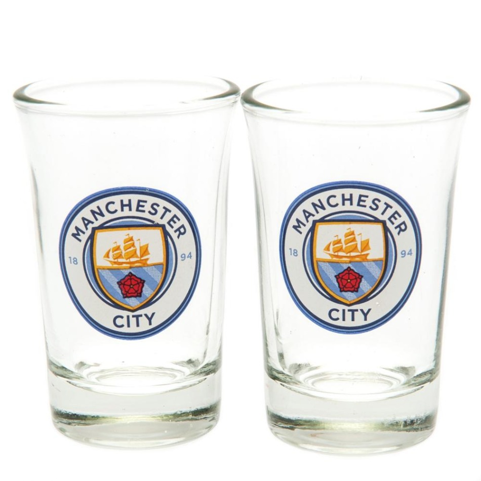 Manchester City panák štamprle 2pk Shot Glass Set - Manchester City sklenice, hrníčky, misky