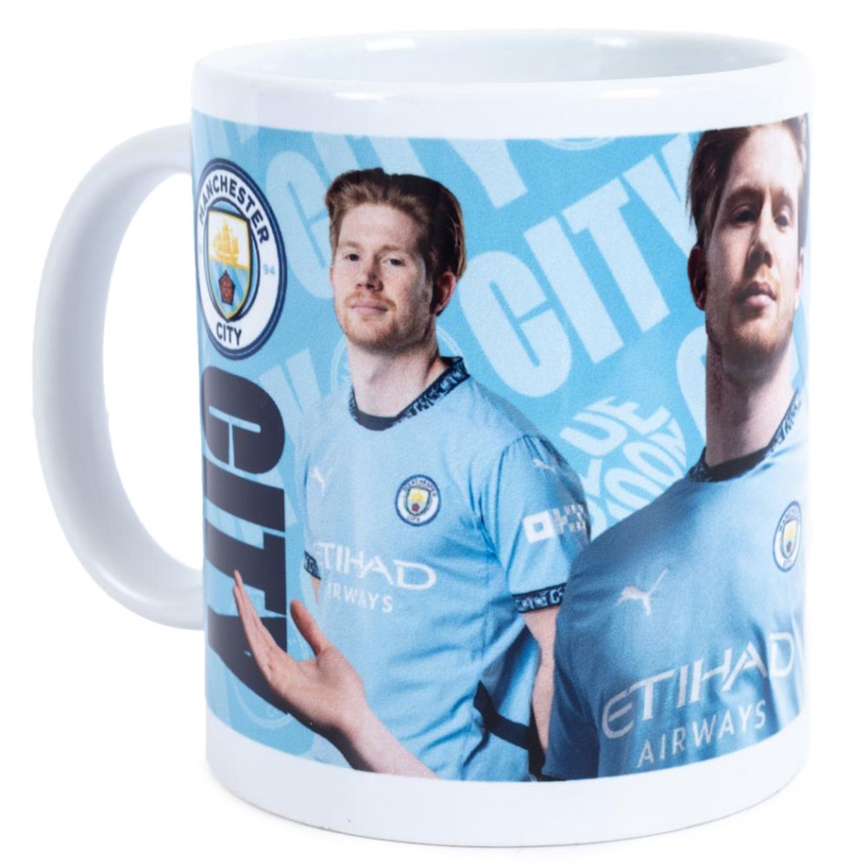 Manchester City hrníček De Bruyne white - Manchester City sklenice, hrníčky, misky