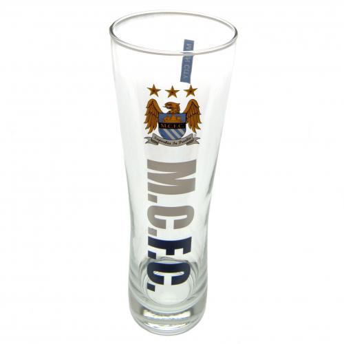 Manchester City sklenice Tall Beer Glass EC - Manchester City sklenice, hrníčky, misky