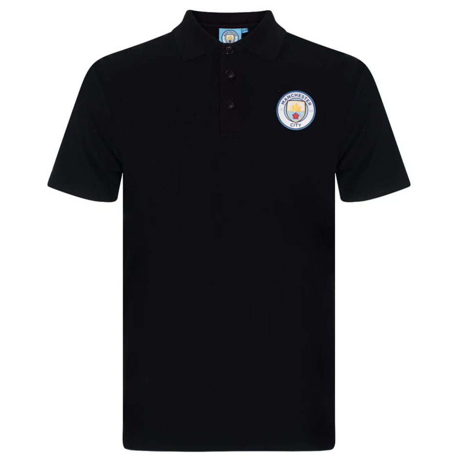 Manchester City pánské polo tričko Crest black - Manchester City trička, polo trička, košile