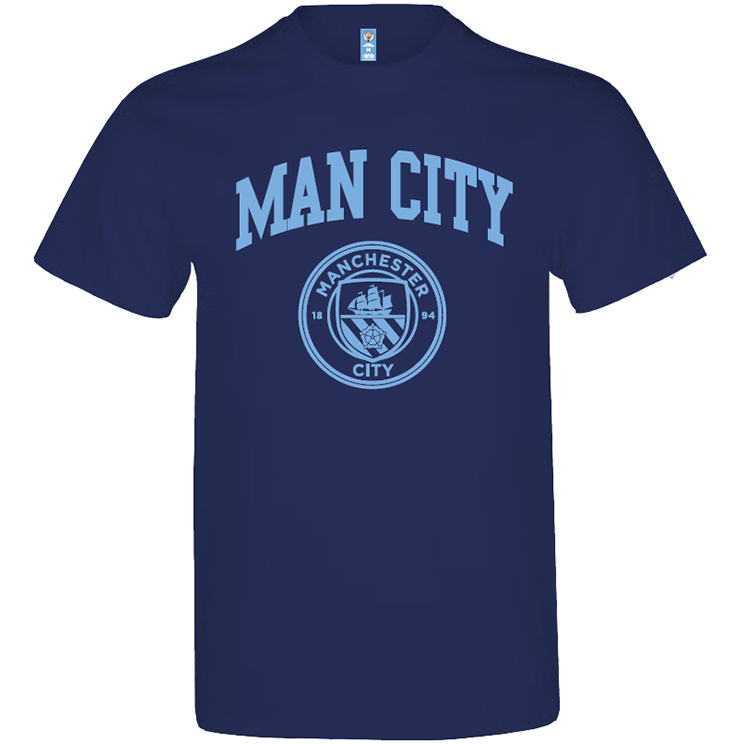 Manchester City pánské tričko Crest navy - Manchester City trička, polo trička, košile