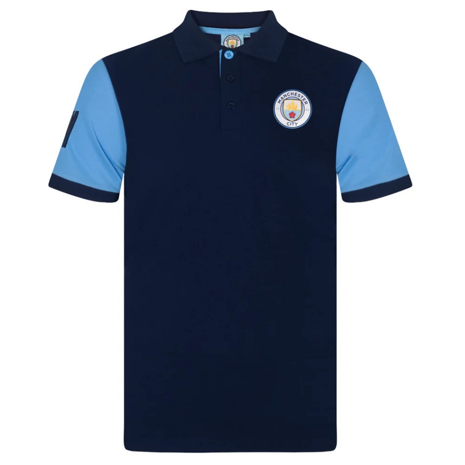 Manchester City pánské polo tričko Contrast navy - Manchester City trička, polo trička, košile