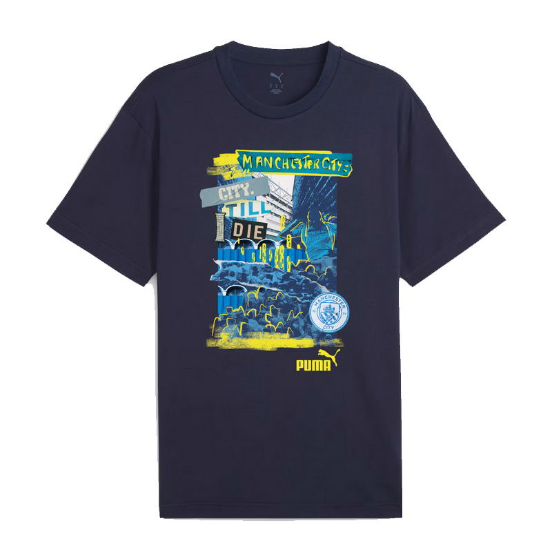 Manchester City pánské tričko ftblNRGY navy - Manchester City trička, polo trička, košile