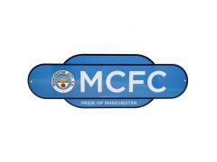 Manchester City cedule na zeď Colour Retro Sign