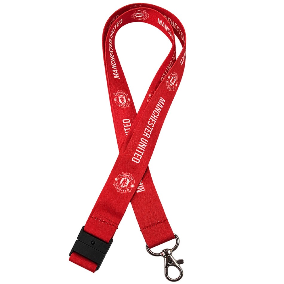 Manchester United přívěšek na krk Wordmark Lanyard - Manchester United klíčenky, náramky, šperky