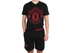 Manchester United pánské pyžamo Short Crest black