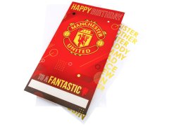 Manchester United narozeninové přání se samolepkami Personalised Birthday Card