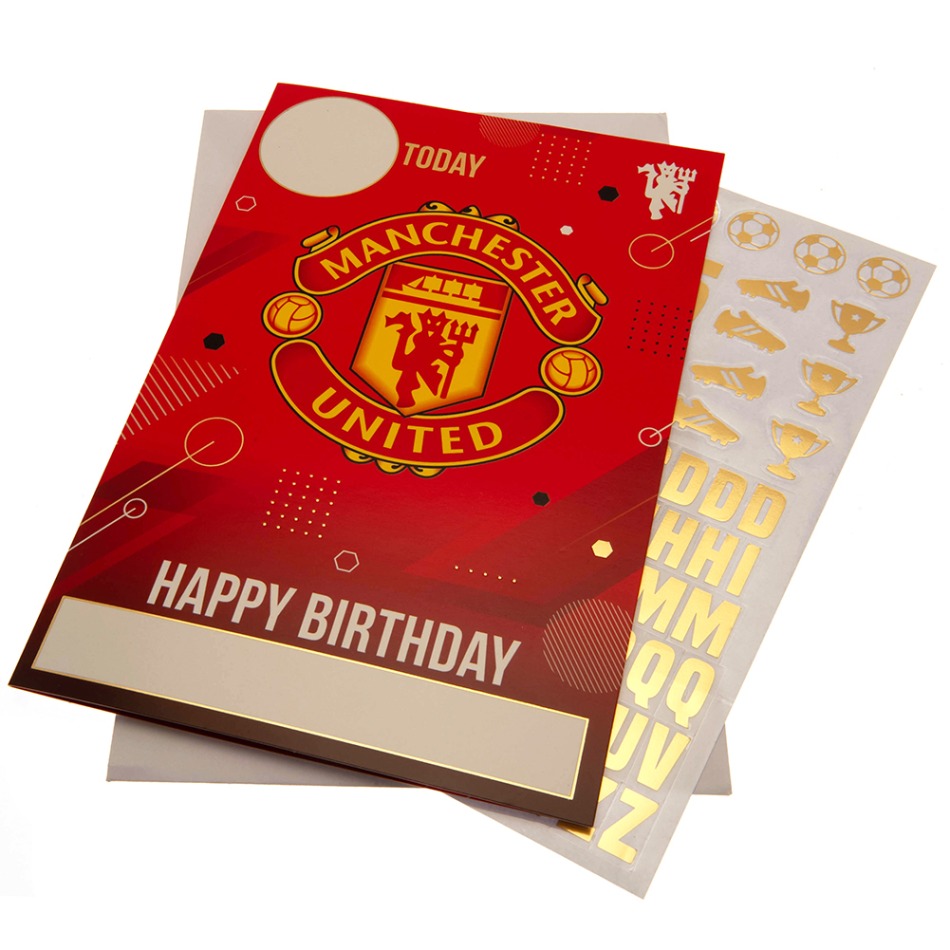 Manchester United narozeninové přání se samolepkami To the No.1 Utd fan have an amazing day - Manchester United ostatní suvenýry