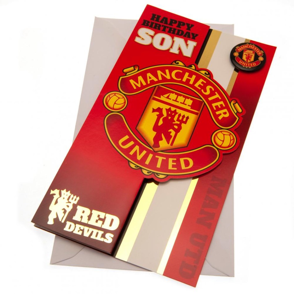 Manchester United blahopřání Birthday Card Son - Manchester United ostatní suvenýry