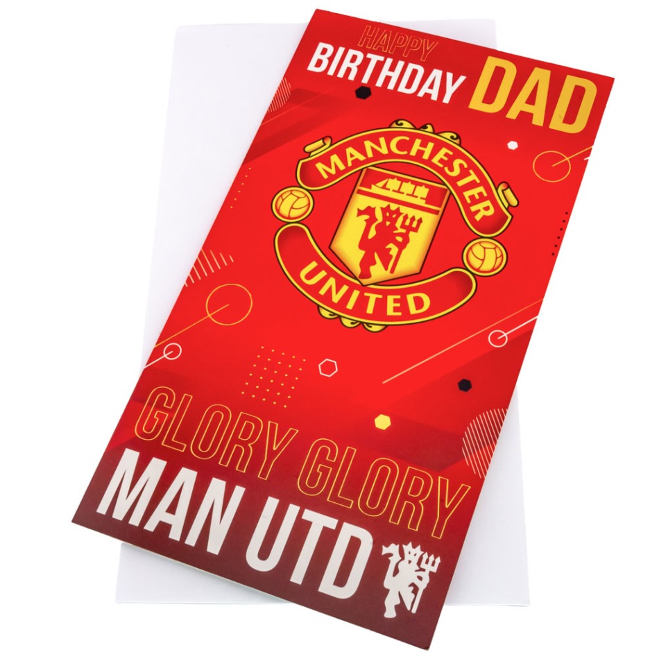 Manchester United narozeninové přání Dad Birthday Card - Manchester United ostatní suvenýry