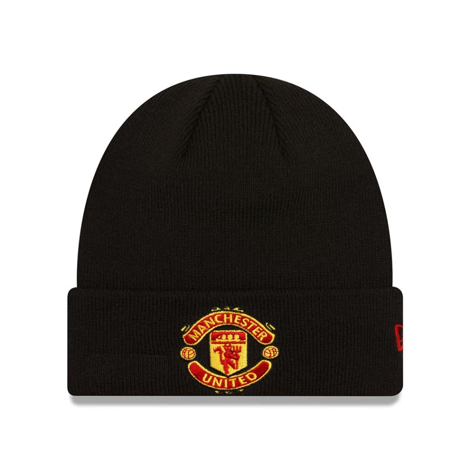 Manchester United zimní čepice Cuff Knit black - Manchester United šály, čepice, rukavice