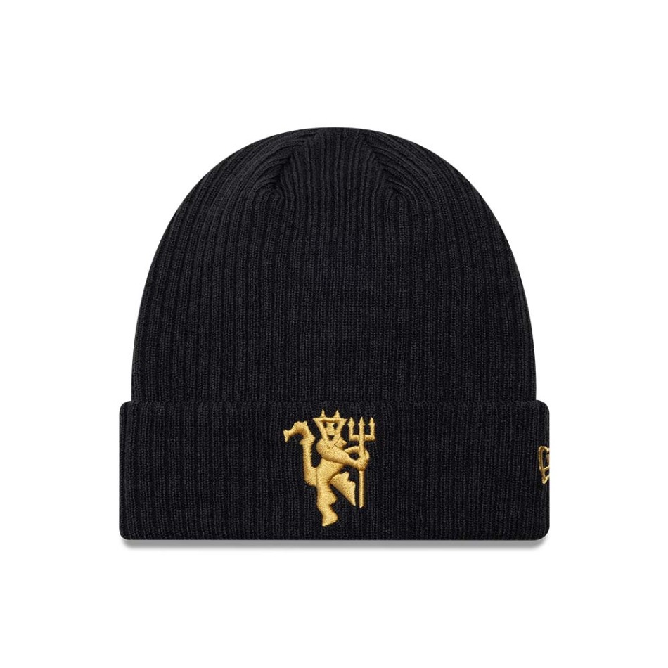 Manchester United zimní čepice Cuff Kind gold - Manchester United šály, čepice, rukavice
