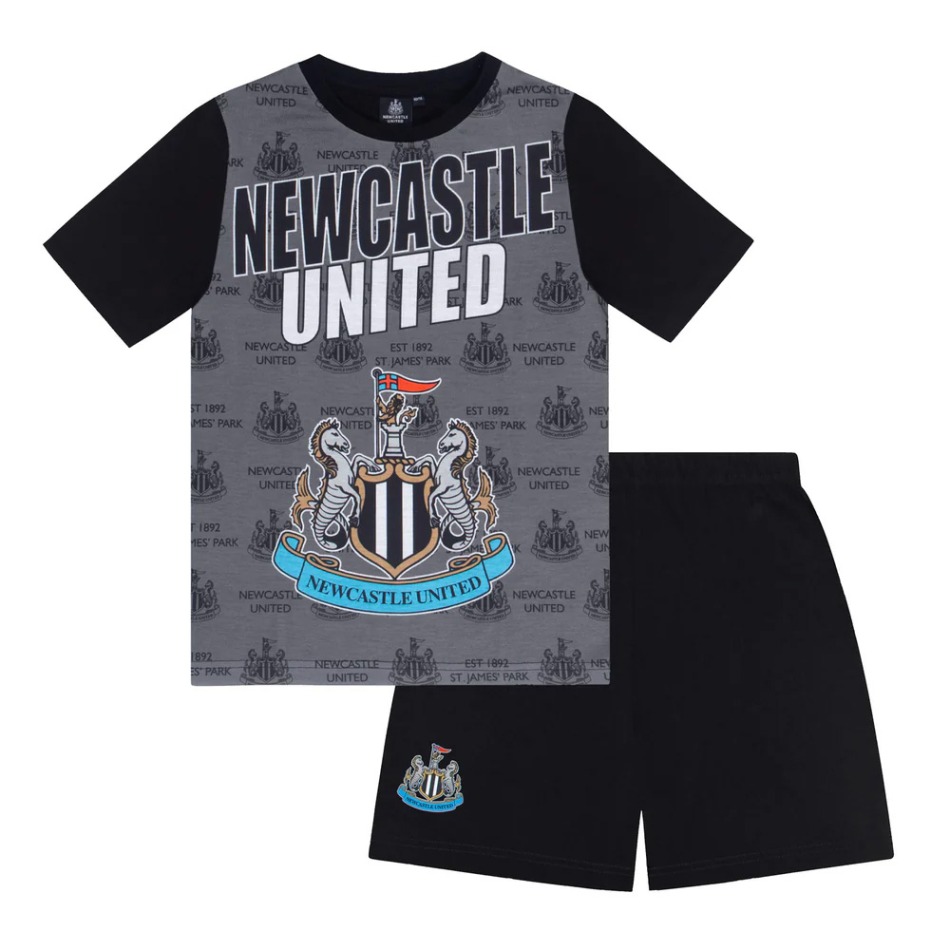 Newcastle United dětské pyžamo Text black - Newcastle United dětské oblečení