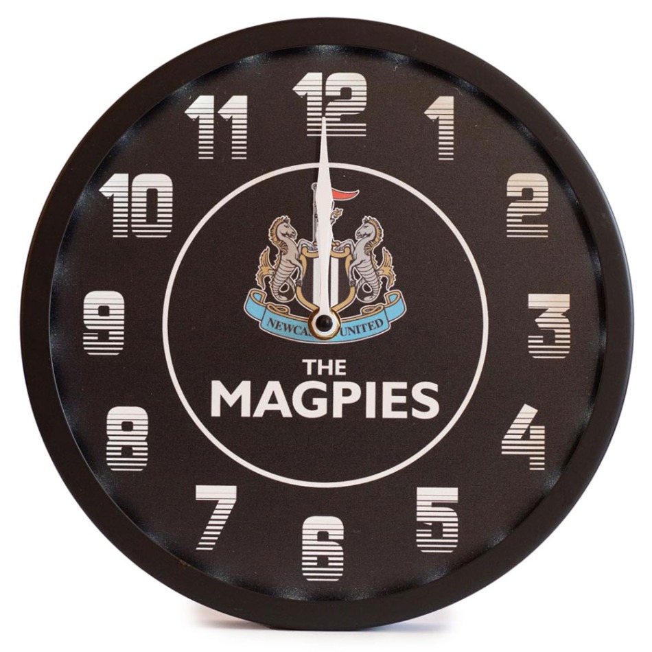 Newcastle United nástěnné hodiny LED Magpies - Newcastle United hodiny, hodinky, budíky
