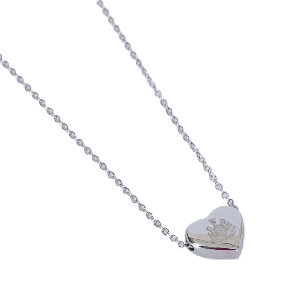 Newcastle United přívěšek na krk Stainless Steel Heart Necklace